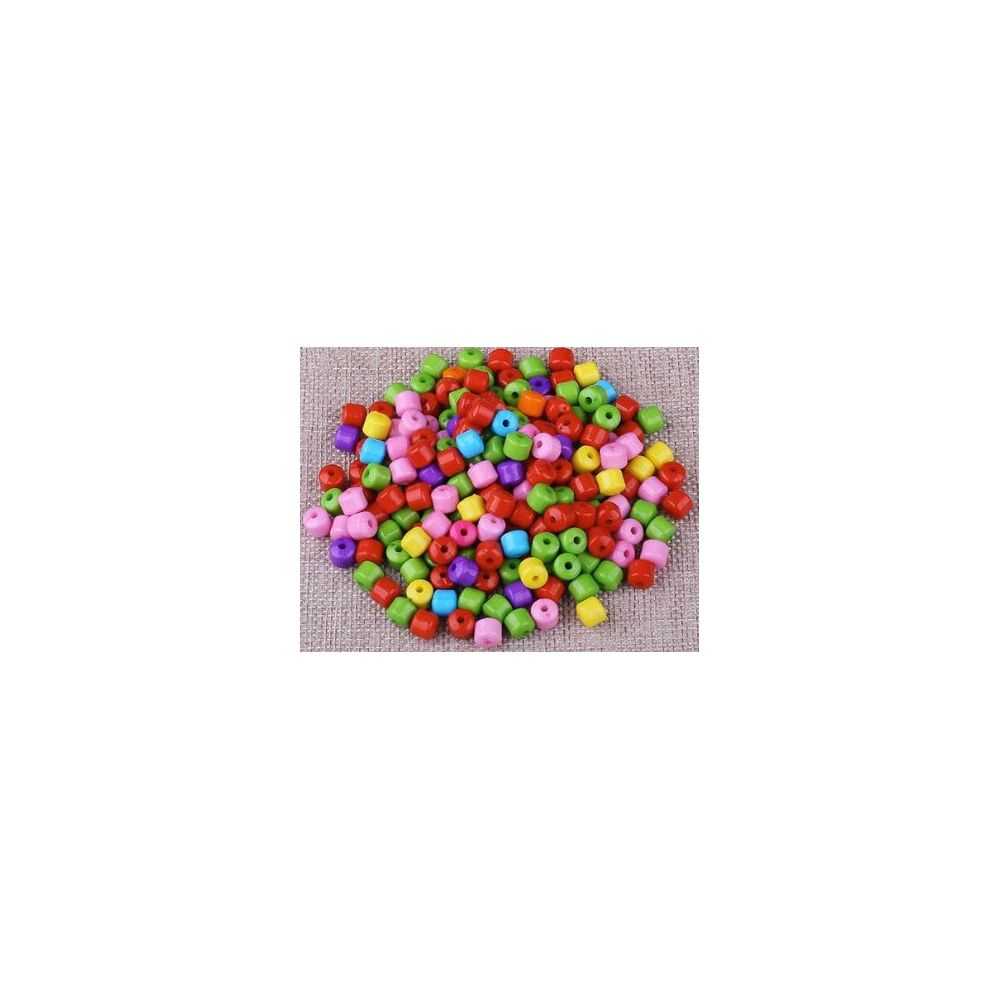 Perles de couleur en bois (Seau plastique de 350gr) - Z