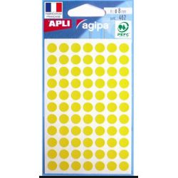 Pastilles signalisation - 08mm - Sachet de 462 - JAUNE- Z