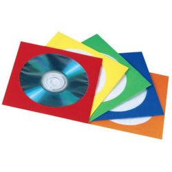 Enveloppe Papier à fenêtre - 5 couleurs pour CD (Boîte de 50)  - Z