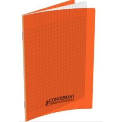 Cahier 17x22cm Séyès 96 p Piqûre 90g Polypro ORANGE **