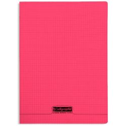 Cahier A4 5 x 5 96 p Piqûre 90g Polypro ROUGE  - Z