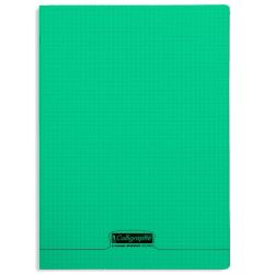 Cahier A4 5 x 5 96 p Piqûre 90g Polypro VERT  - Z