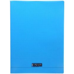 Cahier 24x32cm 5 x 5 96 p Piqûre 90g Polypro BLEU  - Z