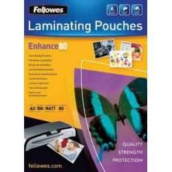 Pochettes à plastifier A3 Mat - 2 x 80µ - Fellowes - par 100 - Z