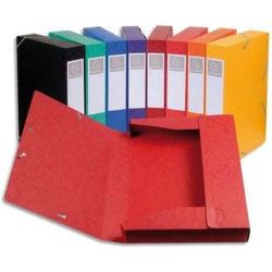 Boite classement Carton - Elast. 24x32cm Dos25mm EXACOMPTA ROUGE //