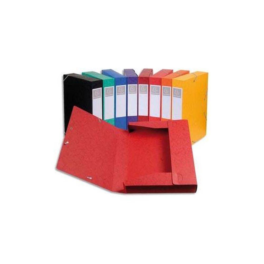 Boite classement Carton - Elast. 24x32cm Dos 60mm - ROUGE- Z