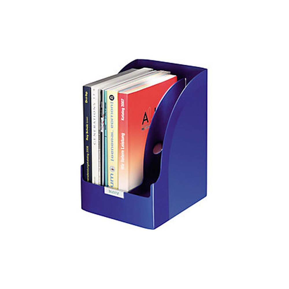 Porte revues PVC LEITZ PLUS JUMBO 3 compart. - 30 x 28cm - BLEUE - Z