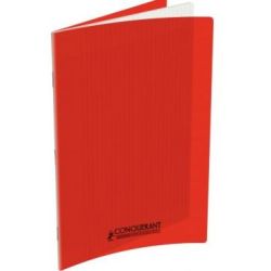 Cahier 24x32cm Séyès 96 p Piqûre 90g Polypro ROUGE **