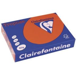 Rame A4 -  80g - Rouge Cardinal CLAIREFONTAINE (500 f.) -Ref:1873 //