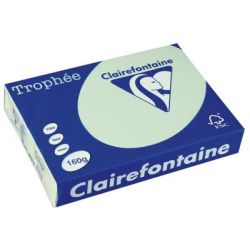 Rame A4 - 160g - Vert Pastel CLAIREFONTAINE (250 f.) - Ref: 2635 - Z