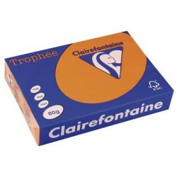 Rame A4 -  80g - Orange Vif  - CLAIREFONTAINE (500 f.) Ref:1761 - Z