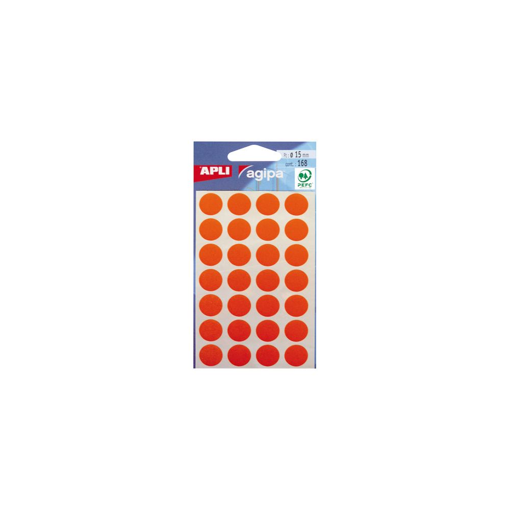 Pastilles signalisation - 15mm - Sachet de 168 - ORANGE- Z