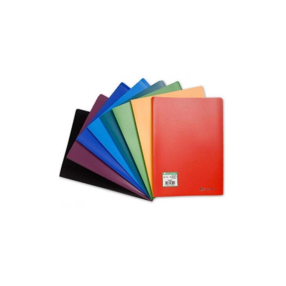 Protege Document PVC - Format A4 - 160 vues - ROUGE - Z