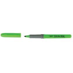 Surligneur BIC BRITE LINER Grip - Trait 1 à 3.2 mm - VERT FLUO - Z