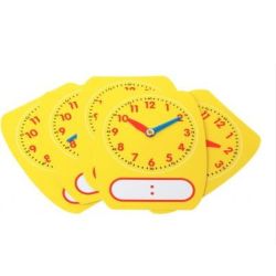 Horloge effaçable - 16 x 12 cm - Apprentissage Heure (Par 5)