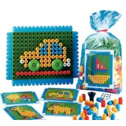 Sachet de 125 POLY'M Mosaïques + 6 grilles vertes + Modèles