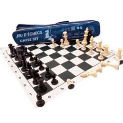 Jeu de Dames & Echecs Tapis 50 x 50 cm (Trousse de rangement)  