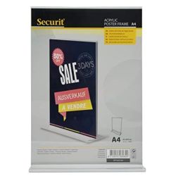 Presentoir droit plastique transparent pour document A4  //