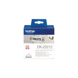 Etiquettes BROTHER DK22212 - ruban 6.2cm x 15.2m -Adhésif blanc **