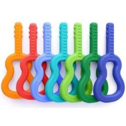 Guitare de mastication PVC- D:12.7cm - Dès 3 ans VERT FLUO Moyen