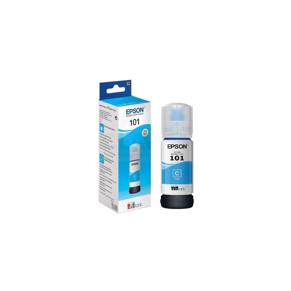 Bouteille EPSON - N°101 - Cyan 70ml - EcoTank L2670/6170/6270 //