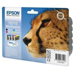 Cart EPSON - T0715 - Guépard - Pack noir+couleurs - Z