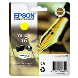 Cart EPSON - N°16 - Stylo - Jaune - WF-2010W/2510/2520/2530/2540 - Z