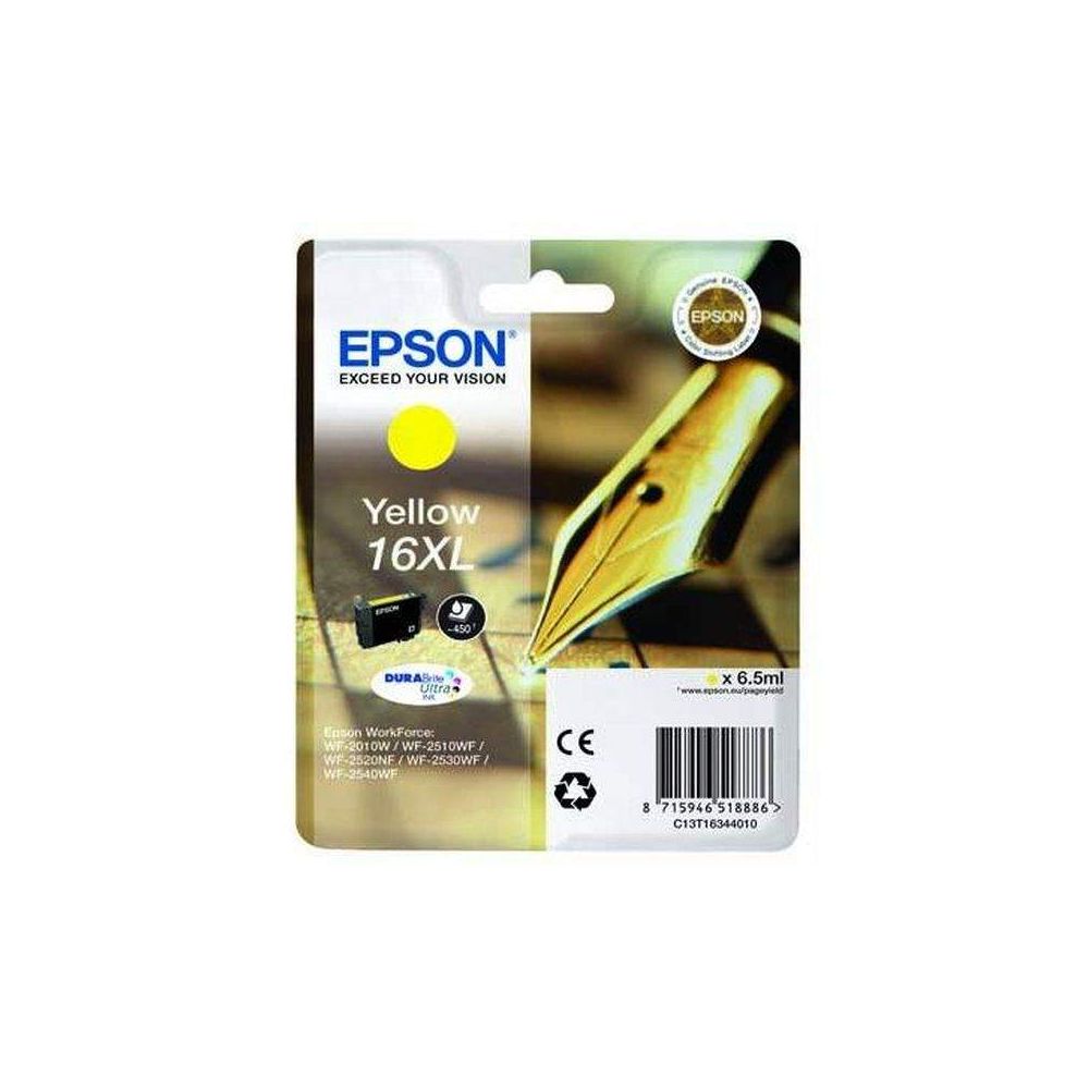 Cart EPSON - N°16XL T1634 - Stylo - Jaune WF-2510/2520/2530/25 //