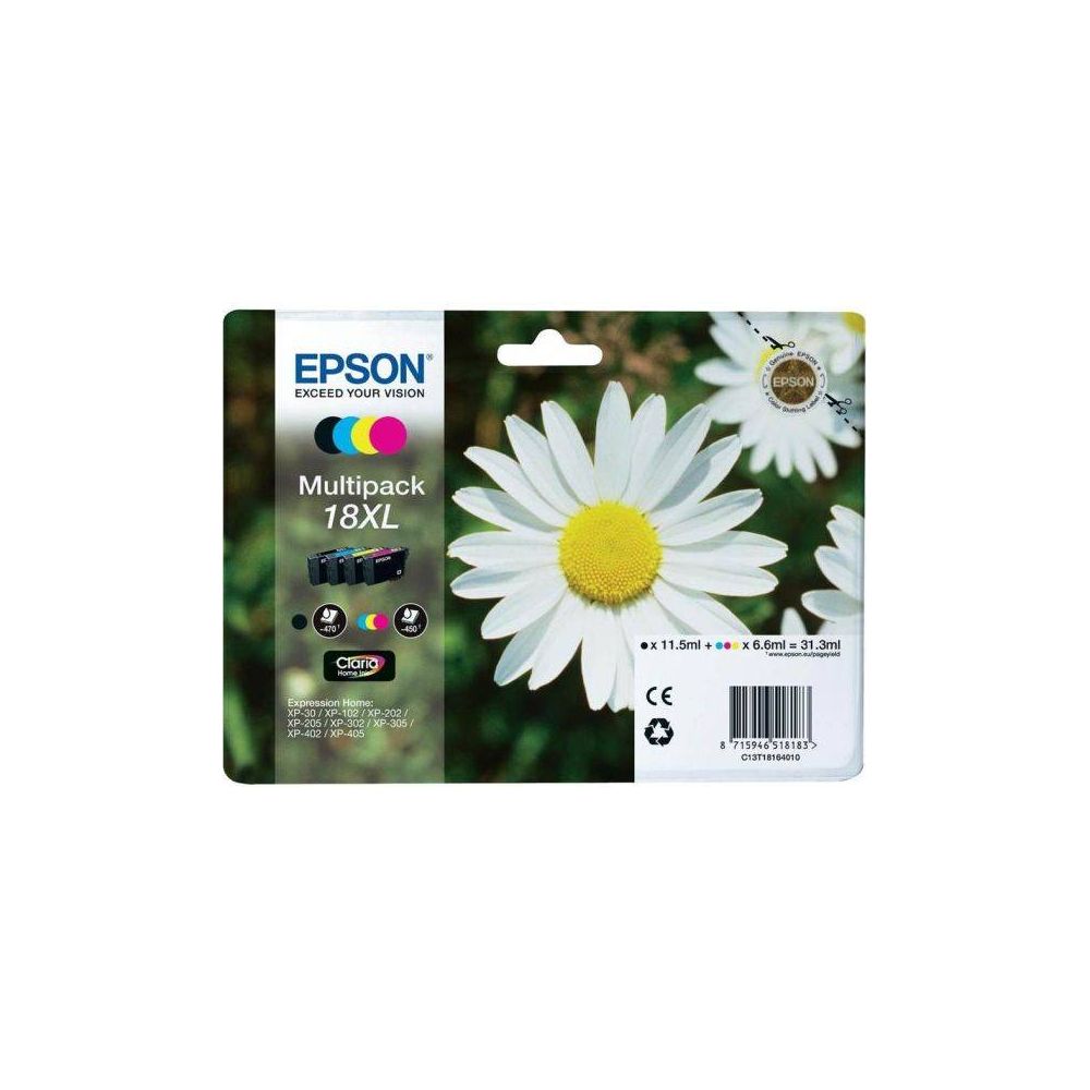 Cart EPSON - N°18XL T1816 - Marguerite - Noir + couleurs //