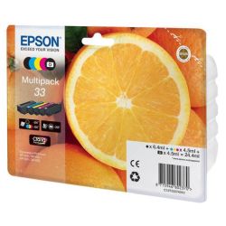 Cart EPSON - N°33 - T3337 - Orange - 2xNoir + couleurs //