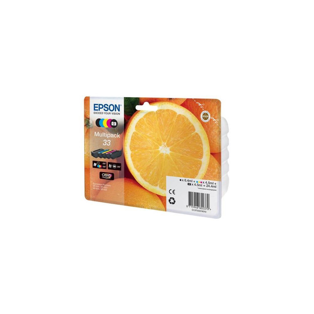 Cart EPSON - N°33 - T3337 - Orange - 2xNoir + couleurs //