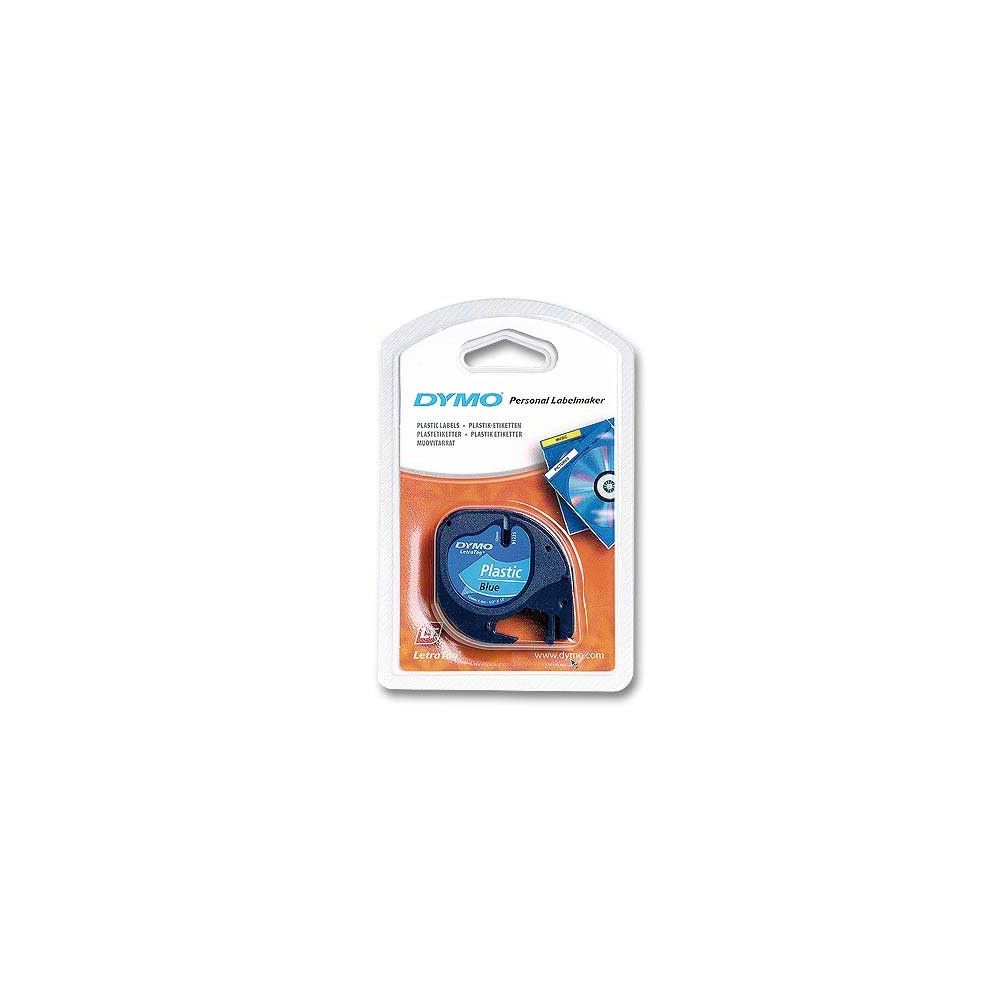 Ruban DYMO LETRATAG - 12mm Noir/Bleu pour titreuse - 91205 (4m) //