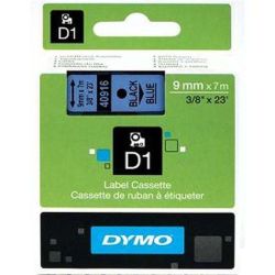 Ruban DYMO D1 - 09mm Noir/Bleu pour titreuse - 40916 (7 m) //