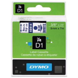 Ruban DYMO D1 - 09mm Bleu/Blanc pour titreuse - 40914 (7 m) //