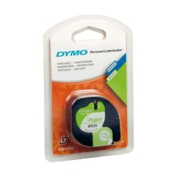 Ruban DYMO LETRATAG - 12mm Papier Blanc - 91220 (4m) //