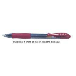 Stylo Gel Retractable PILOT G2 0.7mm - Trait : 0.4mm - BORDEAUX - Z