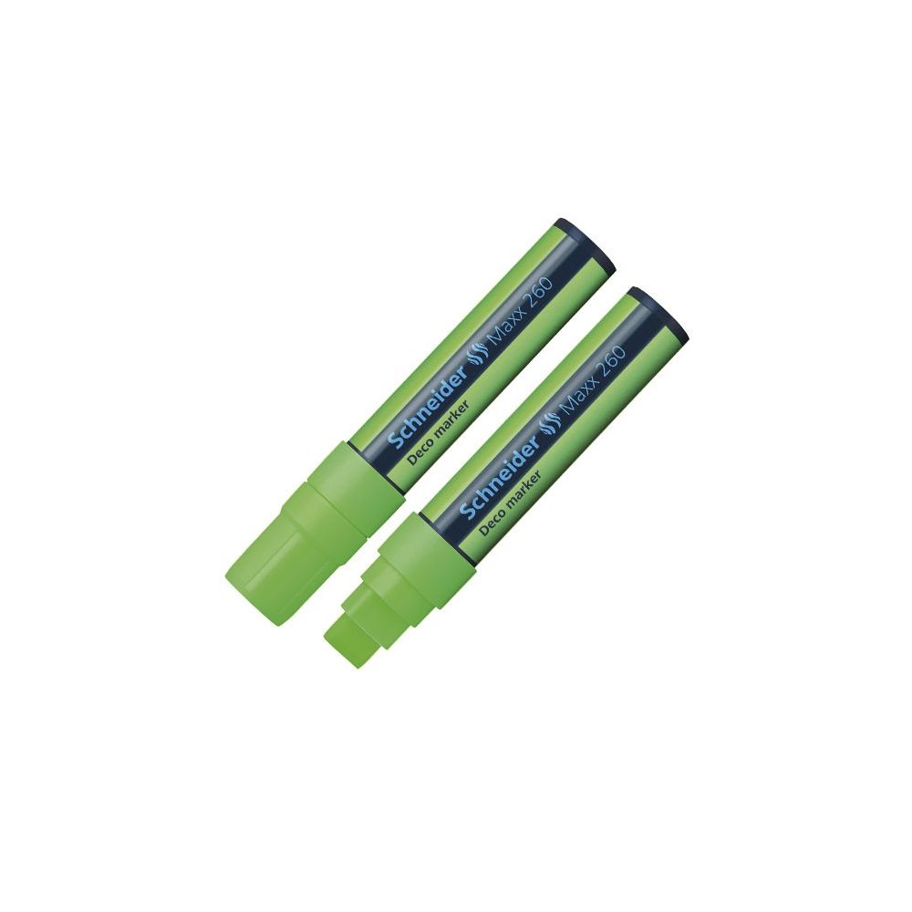 Marqueur Craie SCHNEIDER Maxx 260 - Pte 5 +15mm VERT CLAIR FLUO - Z