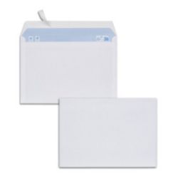 Enveloppe Blanche 162x229mm - 80g - bande de protection (par 500) **