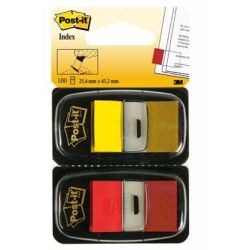 Index POST-IT (lot de 2 x 50 index) - ROUGE & JAUNE - NSFP