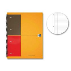 Notebook spirales OXFORD - A4 - lignée - 4trous - 80g - 160 pages //