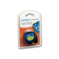 Ruban DYMO LETRATAG - 12mm Noir/Jaune  titreuse - 91202/222 (4m) //