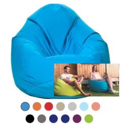 Pouf William Original 80x100cm - 300L - Enduit PVC - BLEU