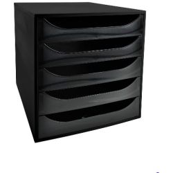 Module classement 5 tiroirs A4+- EXACOMPTA ECOBlack - NOIR //