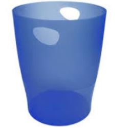 Corbeille papier en plastique plein MULTIFORM 15 L - BLEU ROYAL- Z