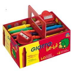 Crayon Cire GIOTTO BéBé - Gros module+2 taille crayon40 crayons- Z