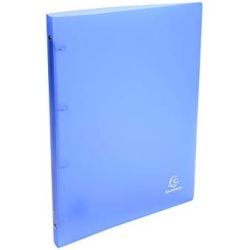 Classeur 4 anneaux A4 - PVC Fin - 25 x 32cm - 20mm-BLEU TRANSL - NSFP