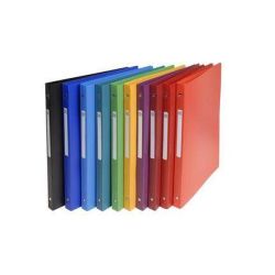 Classeur 4 anneaux A4 - PVC Fin : 15mm COUL. ASSORTIES - Z