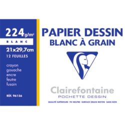 Papier dessin -  A4 - 224gr - 12 Feuilles -  - Z