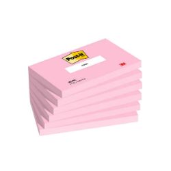 Bloc reposit. 76 x 127 mm POST-IT - ROSE - 100f. (6 blocs) //