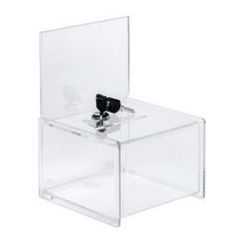 Urne transparente SIGEL 15x15x22cm Fente 9x6  Serrure +1clé - Z